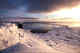 Winter scene, Village beach at Eagle Rock, Nikolskoye, Bering island, 1996.